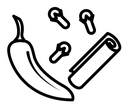 Spices black outline icon