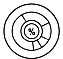 Statistics black outline icon