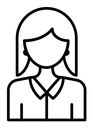 Student Girl black outline icon