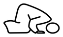 Sujud black outline icon