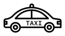 Taxi black outline icon