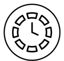 Time black outline icon