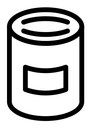 Tin can black outline icon