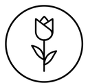 Tulip black outline icon