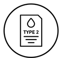 Type 2 diabetes black outline icon