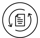 Update document black outline icon