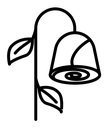 Wilted Flower black outline icon