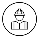 Worker icon (2) black outline icon