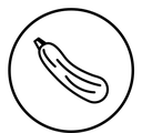 Zucchini black outline icon